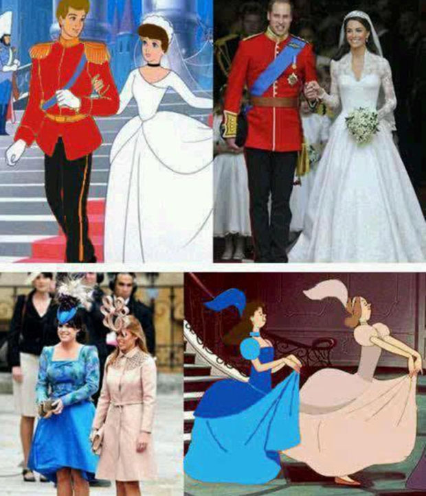 Уолт Дисней, Disney, Золушка, свальба принца Уильяма, Кейт Миддлтон, принц Уильям, королевская свадьба