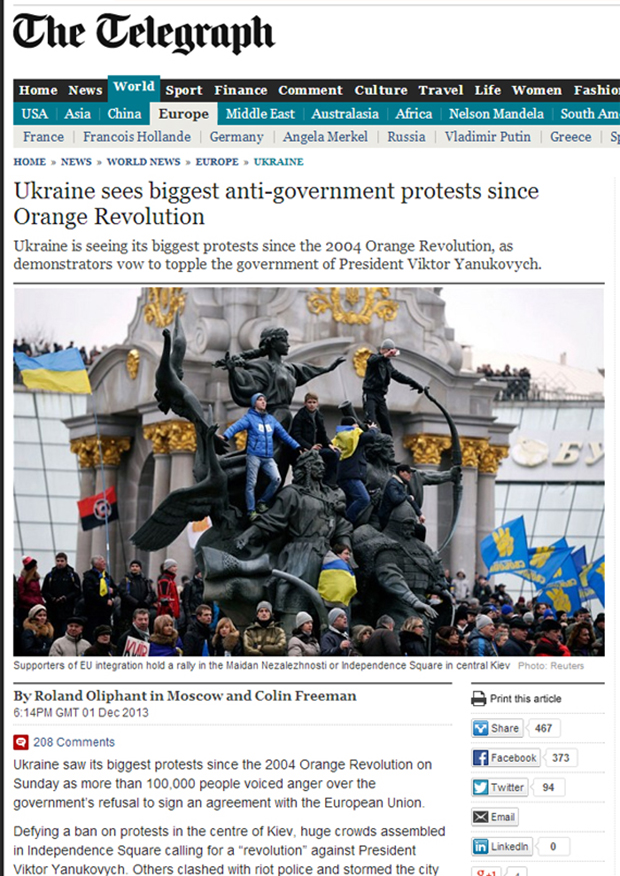 СМИ, газеты, западные, российский, русские, Еврореволюция, майдан, Украина, Киев, протесты