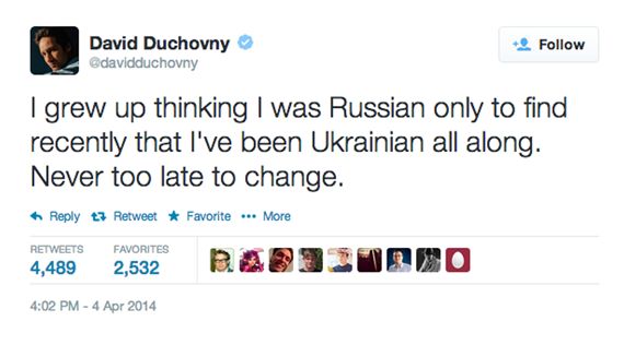 Дэвид Духовны, объявил себя украинцем, украинец, Россия, война, Блудливая Калифорния